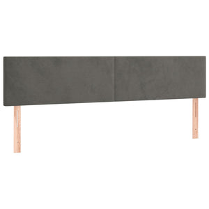 Κρεβάτι Boxspring με Στρώμα Σκούρο Γκρι 120x190 εκ. Βελούδινο