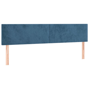 Κρεβάτι Boxspring με Στρώμα Σκούρο Μπλε 120x190 εκ. Βελούδινο