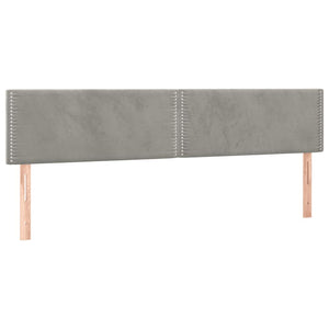 Κρεβάτι Boxspring με Στρώμα Ανοιχτό Γκρι 120x190 εκ. Βελούδινο