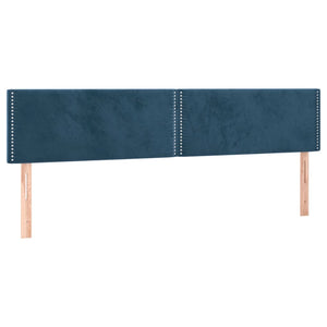 Κρεβάτι Boxspring με Στρώμα Σκούρο Μπλε 120x190 εκ. Βελούδινο