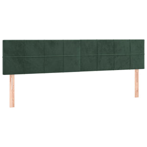 Κρεβάτι Boxspring με Στρώμα Σκούρο Πράσινο 120x190εκ. Βελούδινο