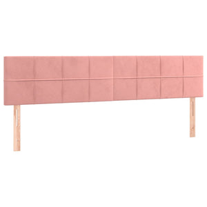 Κρεβάτι Boxspring με Στρώμα Ροζ 120x190 εκ. Βελούδινο