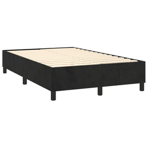 Κρεβάτι Boxspring με Στρώμα Μαύρο 120x190 εκ. Βελούδινο - Pakobazaar