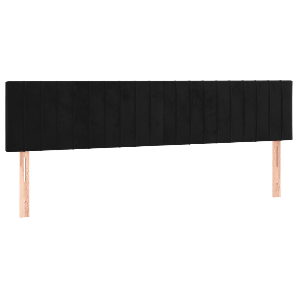 Κρεβάτι Boxspring με Στρώμα Μαύρο 120x190 εκ. Βελούδινο - Pakobazaar