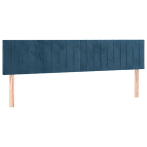 Κρεβάτι Boxspring με Στρώμα Σκούρο Μπλε 120x190 εκ. Βελούδινο - Pakobazaar