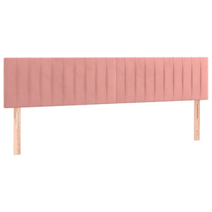 Κρεβάτι Boxspring με Στρώμα Ροζ 120x190 εκ. Βελούδινο