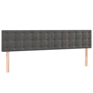 Κρεβάτι Boxspring με Στρώμα Σκούρο Γκρι 120x190 εκ. Βελούδινο