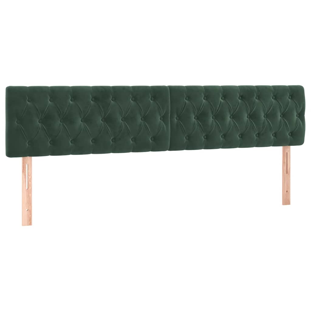 Κρεβάτι Boxspring με Στρώμα Σκούρο Πράσινο 120x190εκ. Βελούδινο