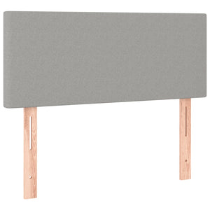 Κρεβάτι Boxspring με Στρώμα & LED Αν.Γκρι 120x190εκ. Υφασμάτινο