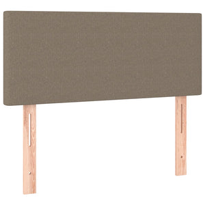 Κρεβάτι Boxspring με Στρώμα & LED Taupe 120x190 εκ. Υφασμάτινο