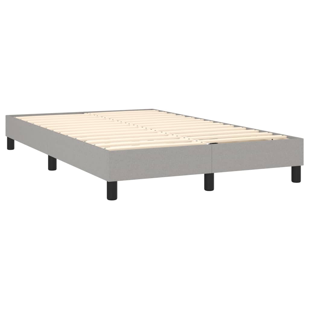 Κρεβάτι Boxspring με Στρώμα & LED Αν.Γκρι 120x190εκ. Υφασμάτινο