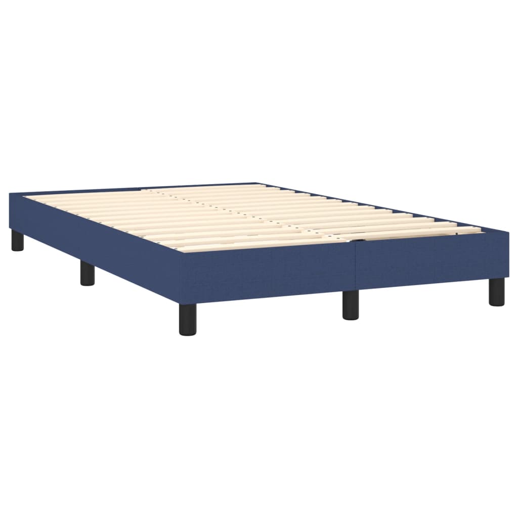 Κρεβάτι Boxspring με Στρώμα & LED Μπλε 120x190εκ. Υφασμάτινο