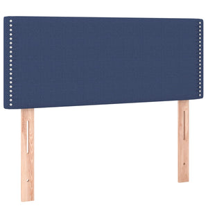 Κρεβάτι Boxspring με Στρώμα & LED Μπλε 120x190εκ. Υφασμάτινο