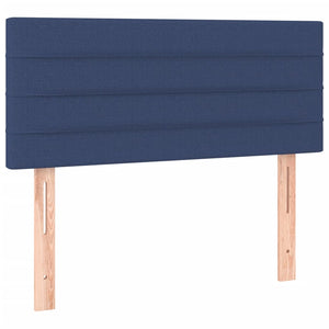 Κρεβάτι Boxspring με Στρώμα & LED Μπλε 120x190εκ. Υφασμάτινο