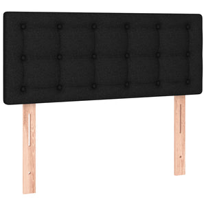 Κρεβάτι Boxspring με Στρώμα & LED Μαύρο 120x190 εκ. Υφασμάτινο