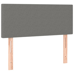 Κρεβάτι Boxspring με Στρώμα & LED Σκ.Γκρι 120x190εκ. Υφασμάτινο - Pakobazaar