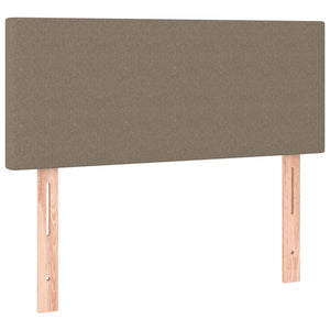 Κρεβάτι Boxspring με Στρώμα & LED Taupe 120x190 εκ. Υφασμάτινο