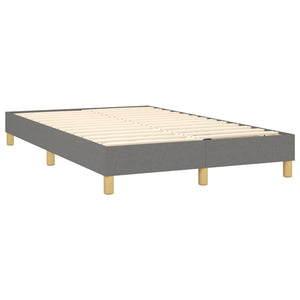Κρεβάτι Boxspring με Στρώμα & LED Σκ.Γκρι 120x190εκ. Υφασμάτινο - Pakobazaar
