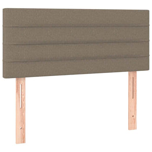 Κρεβάτι Boxspring με Στρώμα & LED Taupe 120x190 εκ. Υφασμάτινο