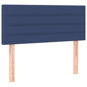 Κρεβάτι Boxspring με Στρώμα & LED Μπλε 120x190εκ. Υφασμάτινο