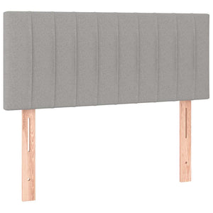 Κρεβάτι Boxspring με Στρώμα & LED Αν.Γκρι 120x190εκ. Υφασμάτινο