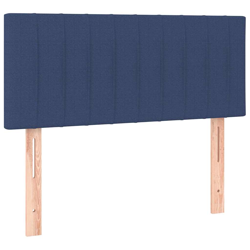 Κρεβάτι Boxspring με Στρώμα & LED Μπλε 120x190εκ. Υφασμάτινο