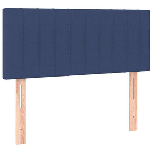 Κρεβάτι Boxspring με Στρώμα & LED Μπλε 120x190εκ. Υφασμάτινο