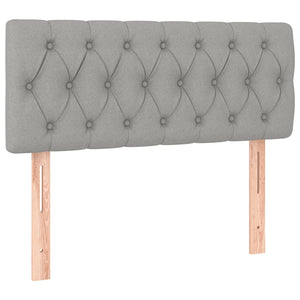Κρεβάτι Boxspring με Στρώμα & LED Αν.Γκρι 120x190εκ. Υφασμάτινο