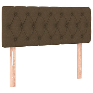 Κρεβάτι Boxspring με Στρώμα & LED Σκ.Καφέ 120x190εκ. Υφασμάτινο