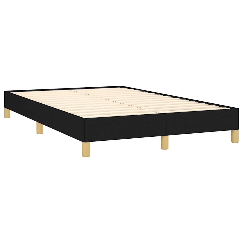 Κρεβάτι Boxspring με Στρώμα & LED Μαύρο 120x190 εκ. Υφασμάτινο