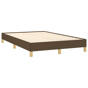 Κρεβάτι Boxspring με Στρώμα & LED Σκ.Καφέ 120x190εκ. Υφασμάτινο