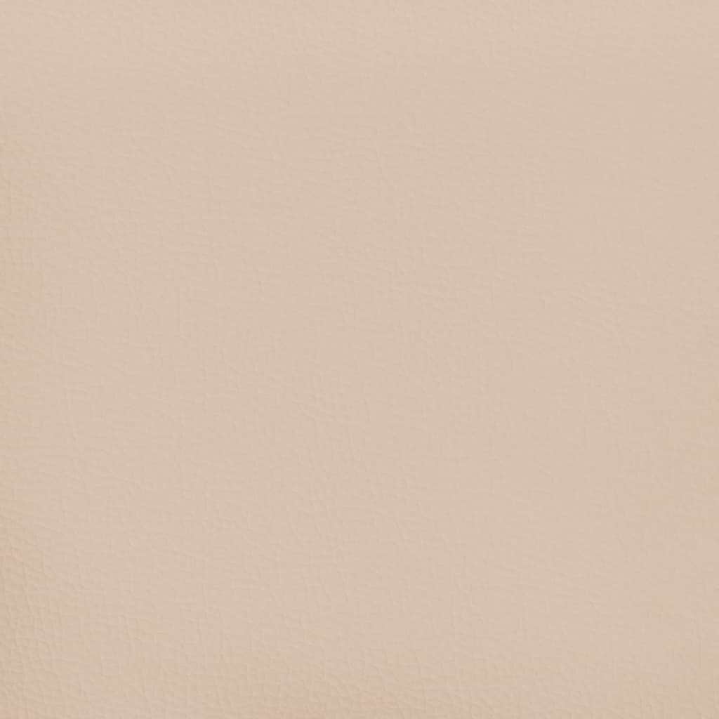 Κρεβάτι Boxspring Στρώμα&LED Καπουτσίνο 120x190 εκ. Συνθ. Δέρμα