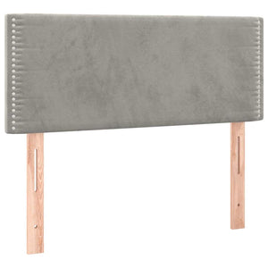 Κρεβάτι Boxspring με Στρώμα & LED Αν.Γκρι 120x190εκ. Βελούδινο