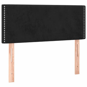 Κρεβάτι Boxspring με Στρώμα & LED Μαύρο 120x190 εκ. Βελούδινο