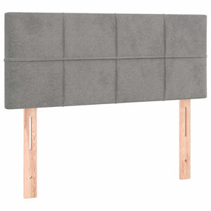 Κρεβάτι Boxspring με Στρώμα & LED Αν.Γκρι 120x190εκ. Βελούδινο