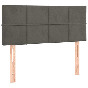 Κρεβάτι Boxspring με Στρώμα & LED Σκ.Γκρι 120x190εκ. Βελούδινο