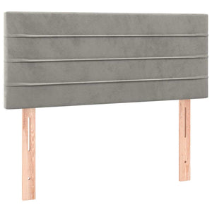 Κρεβάτι Boxspring με Στρώμα & LED Αν.Γκρι 120x190εκ. Βελούδινο