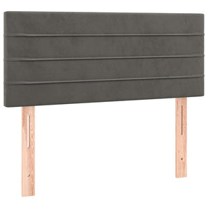 Κρεβάτι Boxspring με Στρώμα & LED Σκ.Γκρι 120x190εκ. Βελούδινο