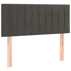 Κρεβάτι Boxspring με Στρώμα & LED Σκ.Γκρι 120x190εκ. Βελούδινο