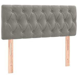 Κρεβάτι Boxspring με Στρώμα & LED Αν.Γκρι 120x190εκ. Βελούδινο