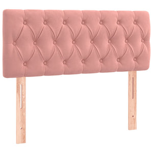 Κρεβάτι Boxspring με Στρώμα & LED Ροζ 120x190 εκ. Βελούδινο