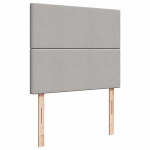 Κρεβάτι Boxspring με Στρώμα & LED Αν.Γκρι 120x190εκ. Υφασμάτινο