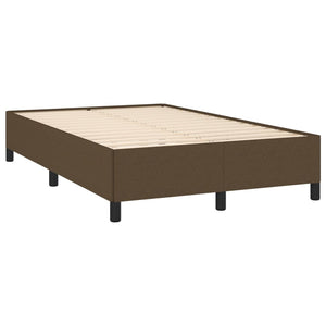Κρεβάτι Boxspring με Στρώμα & LED Σκ.Καφέ 120x190εκ. Υφασμάτινο