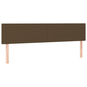 Κρεβάτι Boxspring με Στρώμα & LED Σκ.Καφέ 120x190εκ. Υφασμάτινο