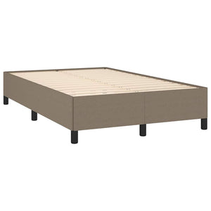 Κρεβάτι Boxspring με Στρώμα & LED Taupe 120x190 εκ. Υφασμάτινο
