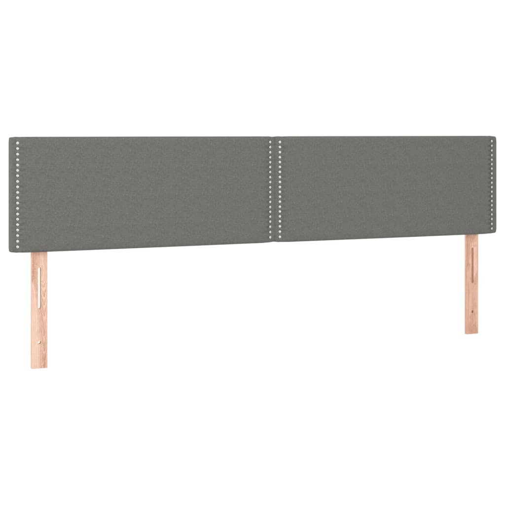 Κρεβάτι Boxspring με Στρώμα & LED Σκ.Γκρι 120x190εκ. Υφασμάτινο