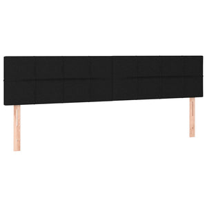 Κρεβάτι Boxspring με Στρώμα & LED Μαύρο 120x190 εκ. Υφασμάτινο