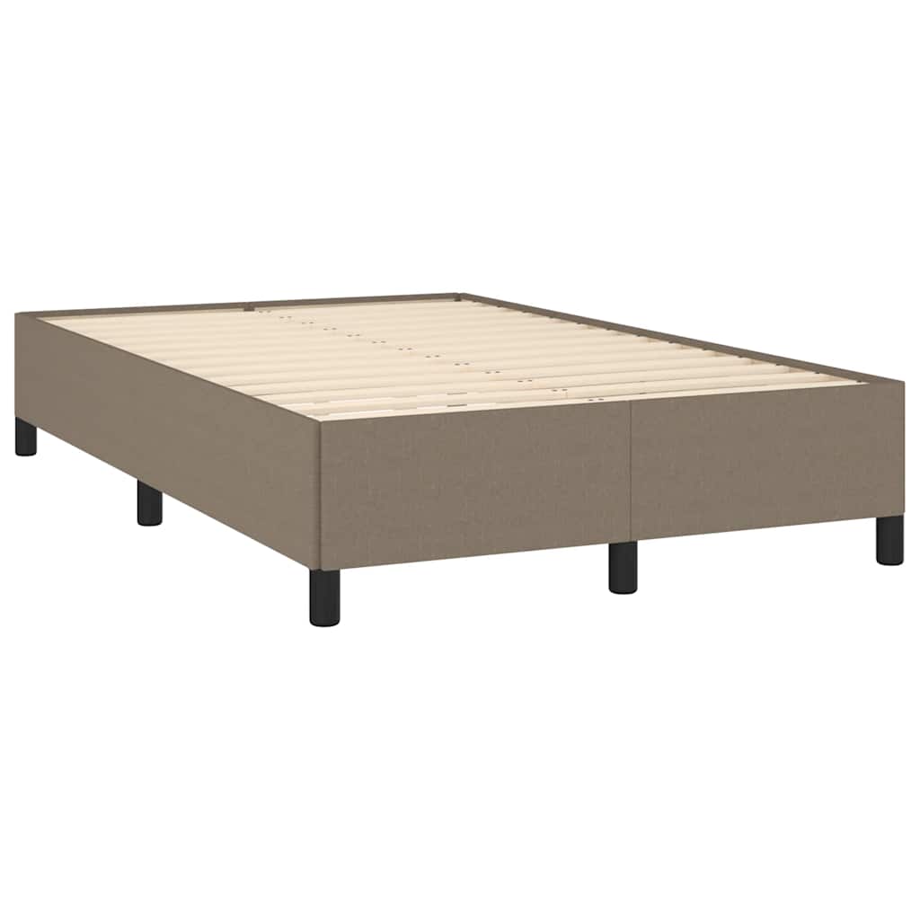 Κρεβάτι Boxspring με Στρώμα & LED Taupe 120x190 εκ. Υφασμάτινο