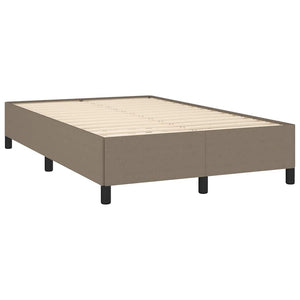 Κρεβάτι Boxspring με Στρώμα & LED Taupe 120x190 εκ. Υφασμάτινο