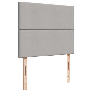 Κρεβάτι Boxspring με Στρώμα & LED Αν.Γκρι 120x190εκ. Υφασμάτινο